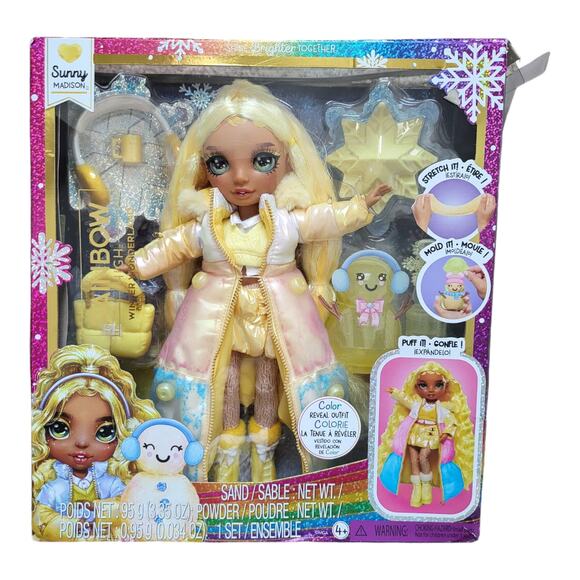 Damaged Box Rainbow High Winter Wonderland Sunny Yellow Magic Snow - Picture 1 of 4